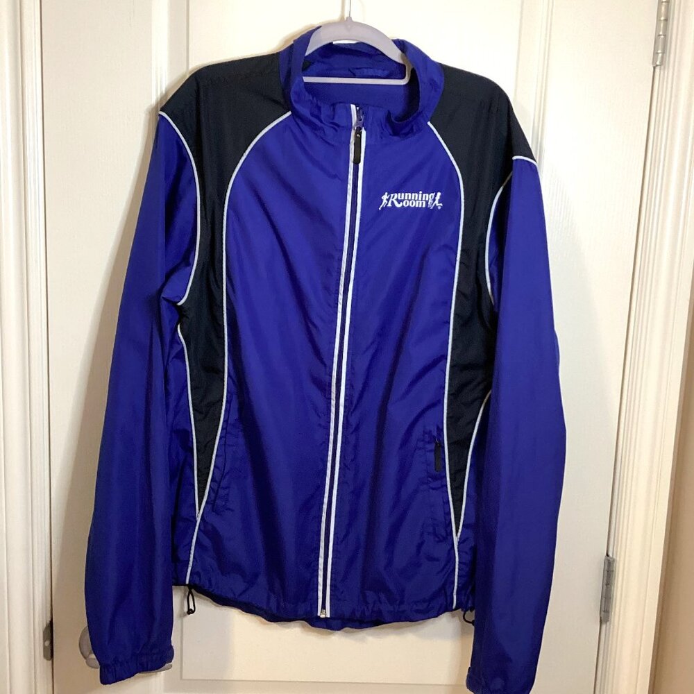 Running Room Womens Blue Jacket Size XL Jogging Activewear Lightweight Softshell
